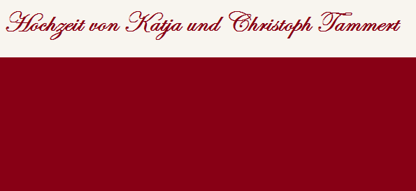 Katja und Christoph - Hochzeit